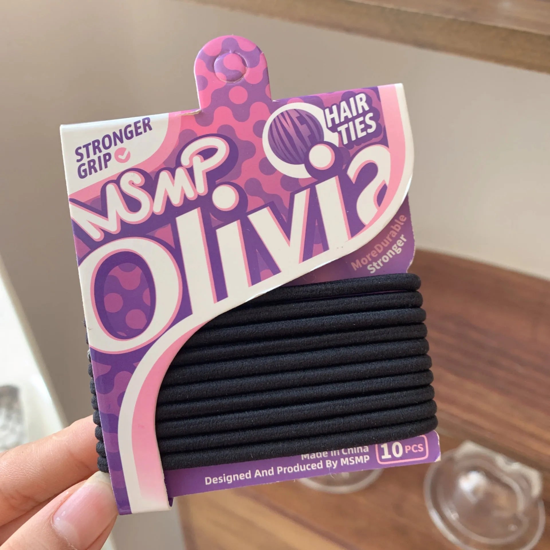 Candy colour braided elastic hair bands for ponytails and braids without metal closures
