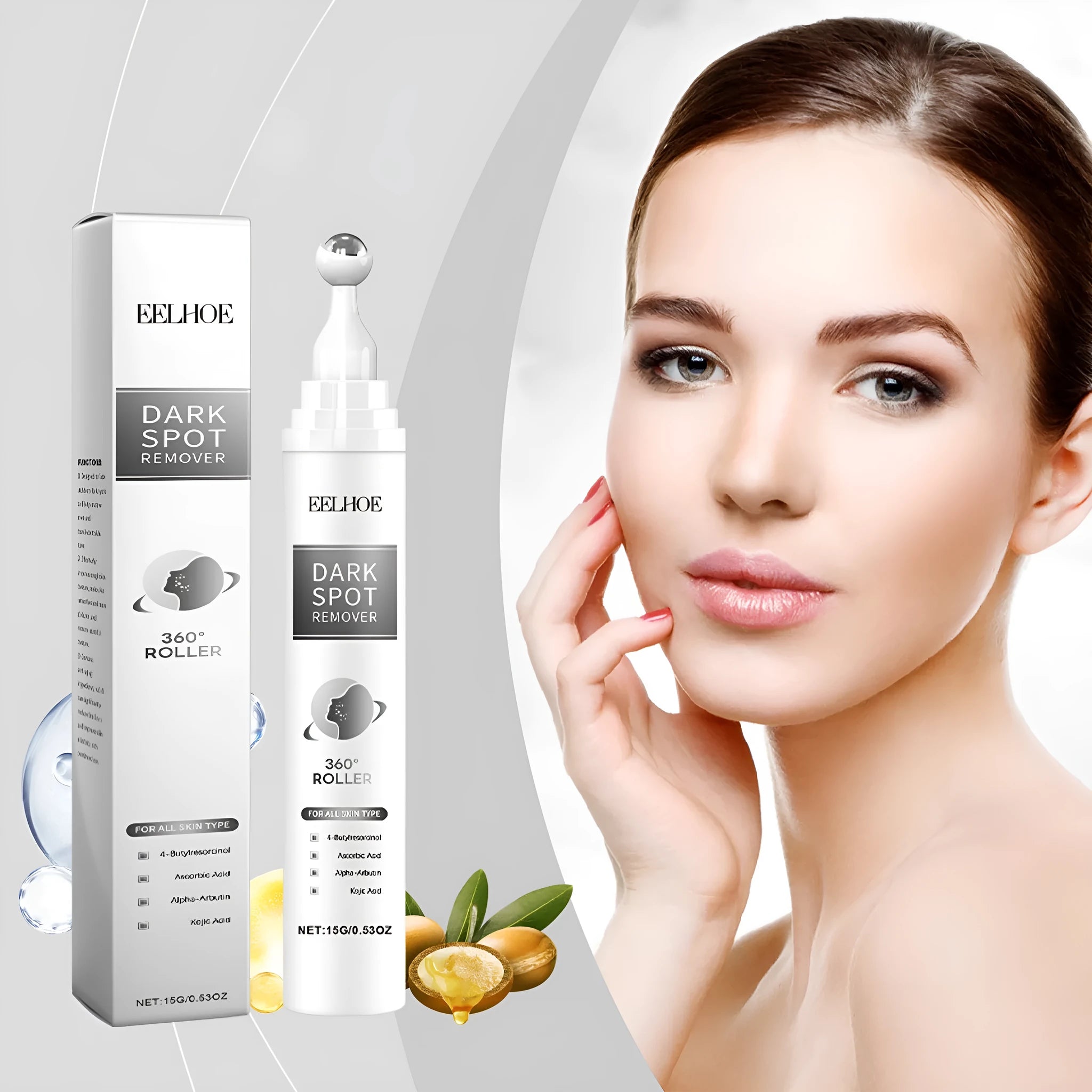 15g facial essence cream jar with brightening and hydrating ingredients