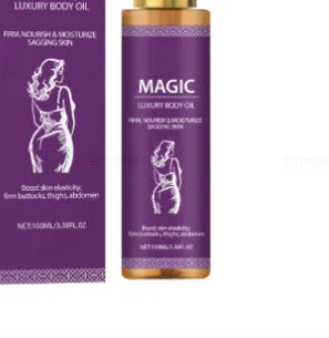 100ml bottle of body soothing moisturising oil with jojoba, camellia and sweet almond oils