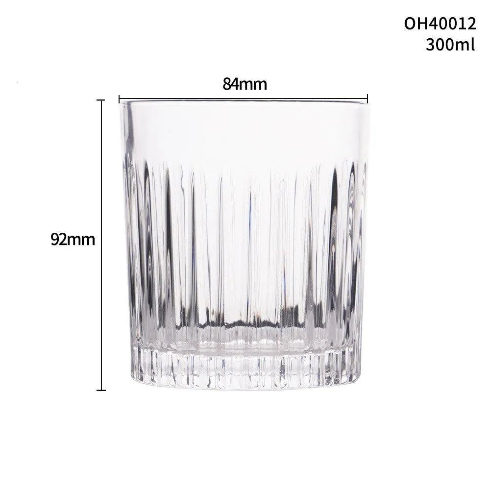 Crystal whiskey shot glass with a thick heavy bottom, shown in one of twelve available colour options.