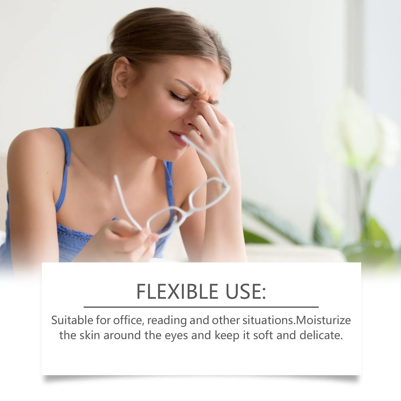 8ml eye care roll-on massage ball for cooling under-eye hydration and tension relief.