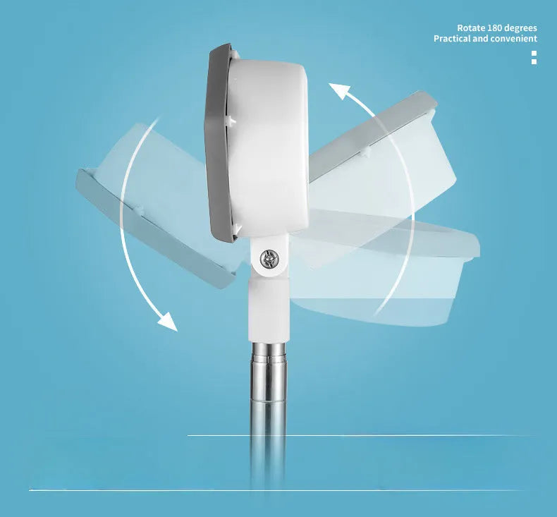 Vertical hair dryer stand with adjustable tray in black color, holding hairdryer on stable base