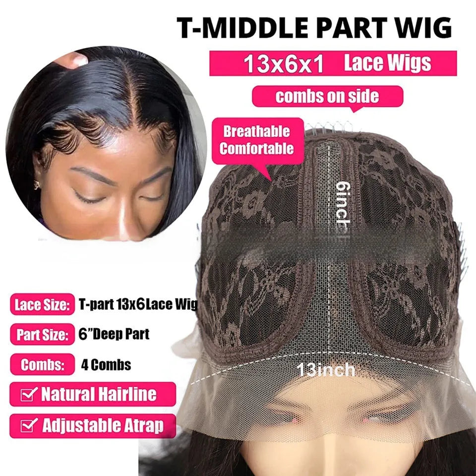 Real human hair lace front wig with gradient colour and pre-plucked hairline