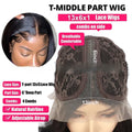 Real human hair lace front wig with gradient colour and pre-plucked hairline