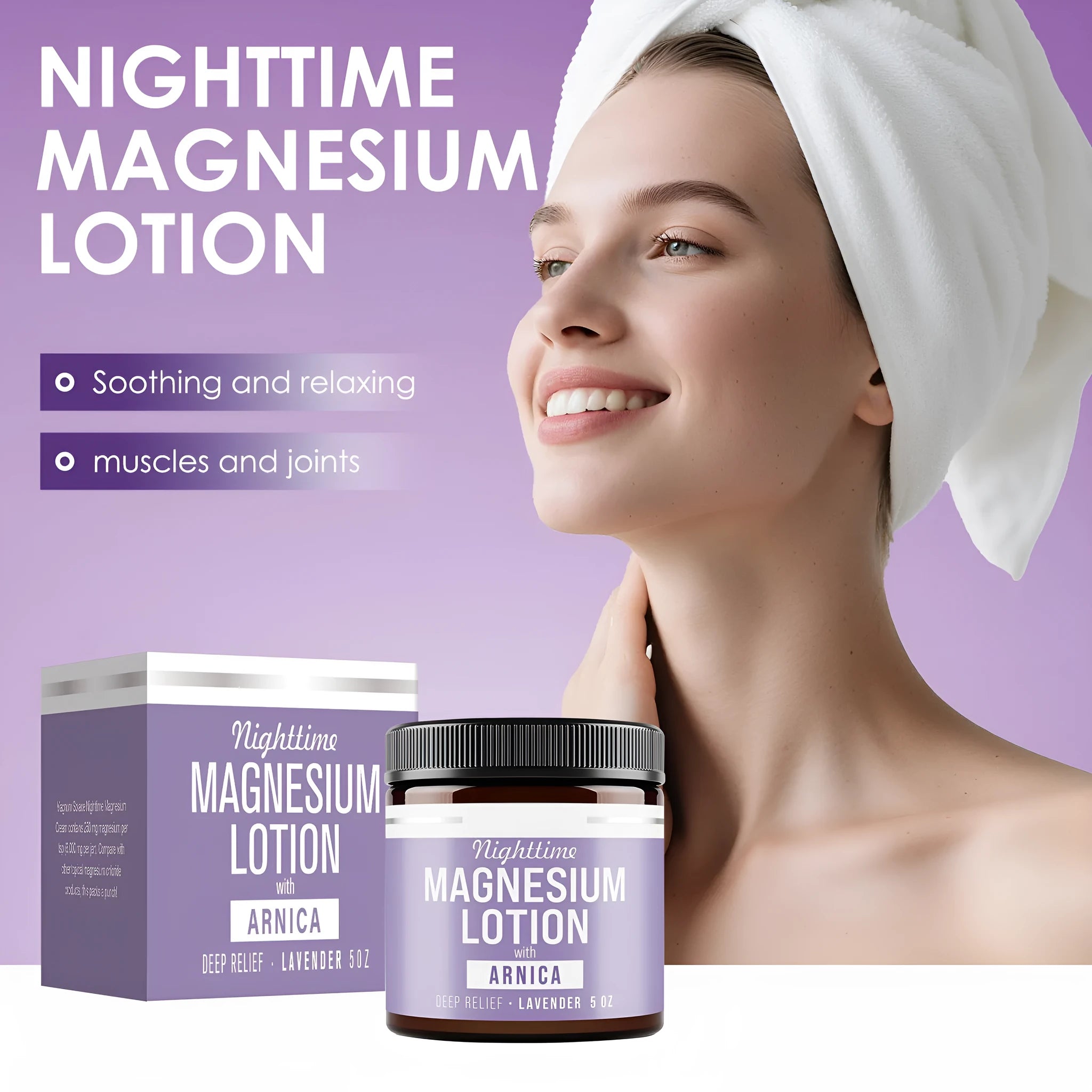 150ml jar of magnesium body butter cream with shea butter and grape seed oil