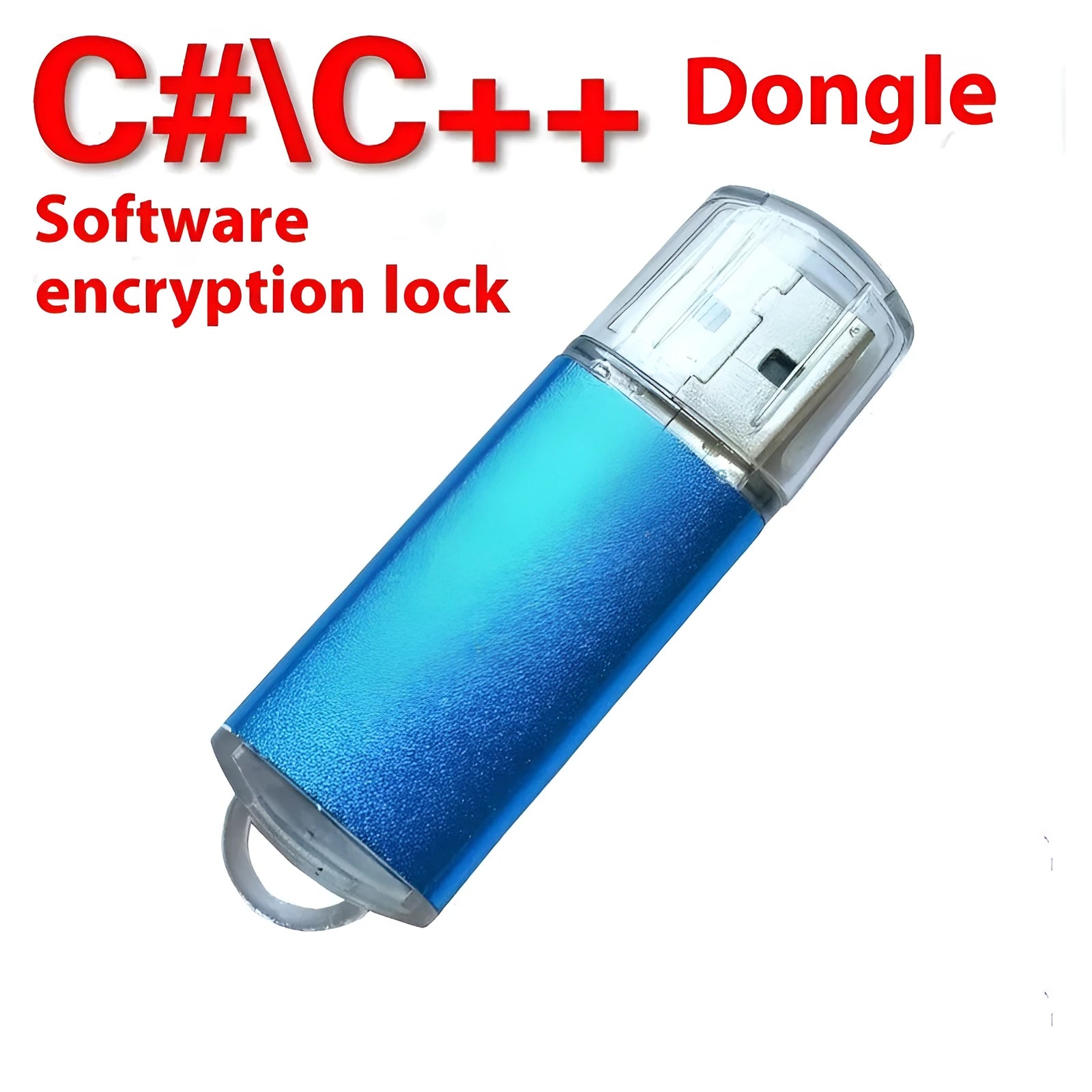USB software encryption dongle with metal shell in multiple colours including black, blue, gold, green, purple, red, and rose red.