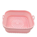 Reusable silicone air fryer pot liner in round shape, non-slip baking tray, five colours available