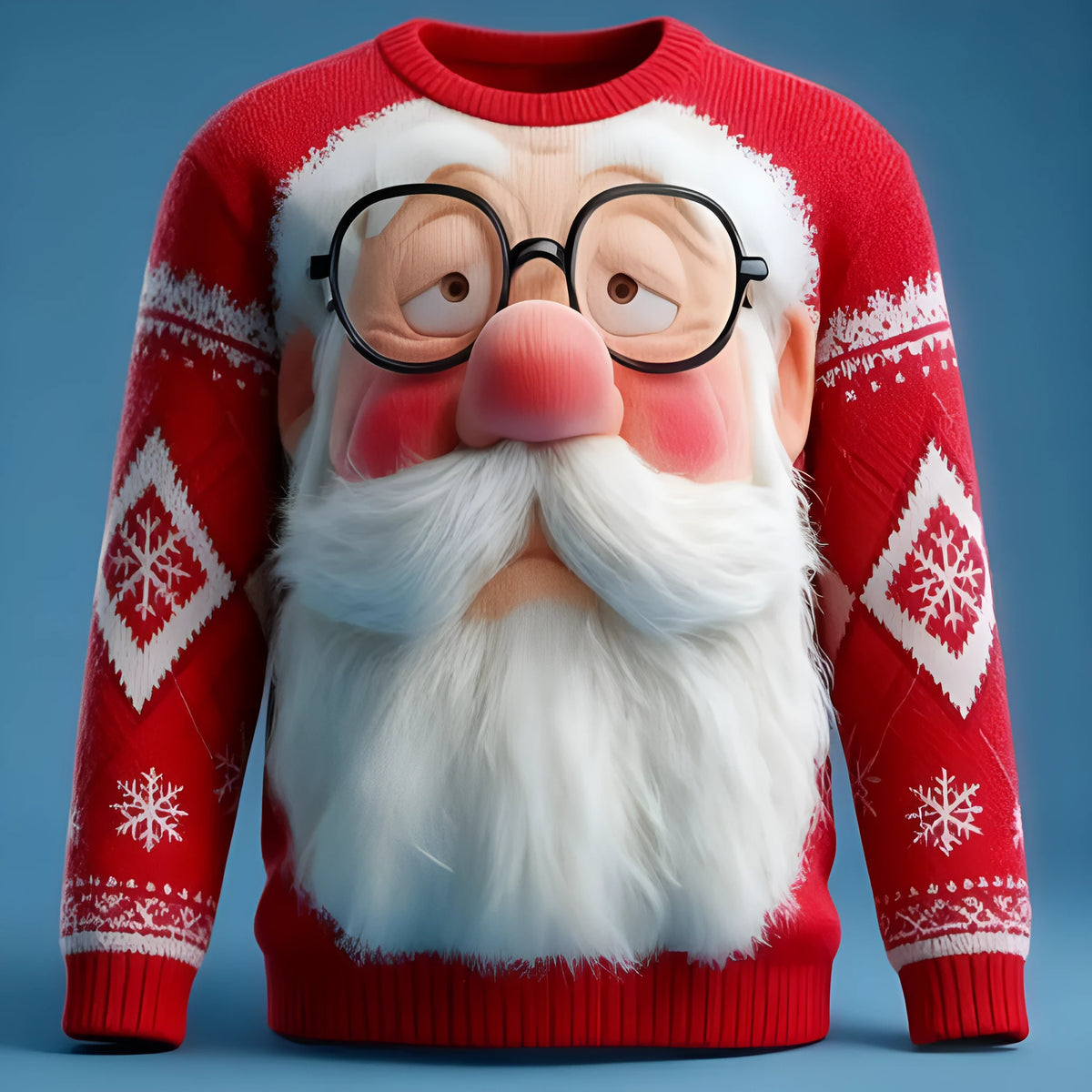 Christmas Santa Claus reindeer sweatshirt, loose polyester pullover, sizes S to 5XL, casual festive top