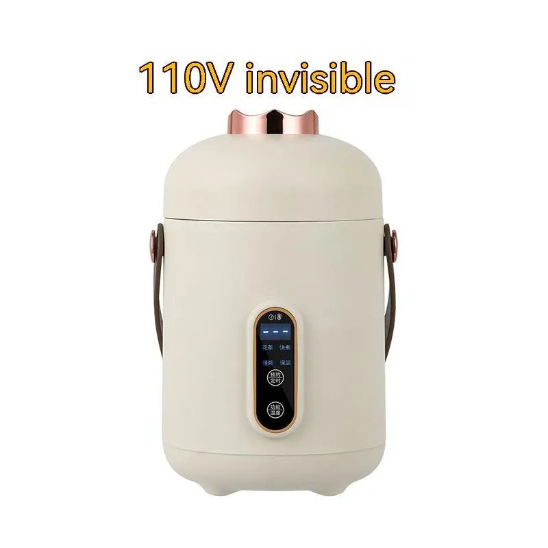Smart electric stew cooker with glass liner in transparent or invisible version options
