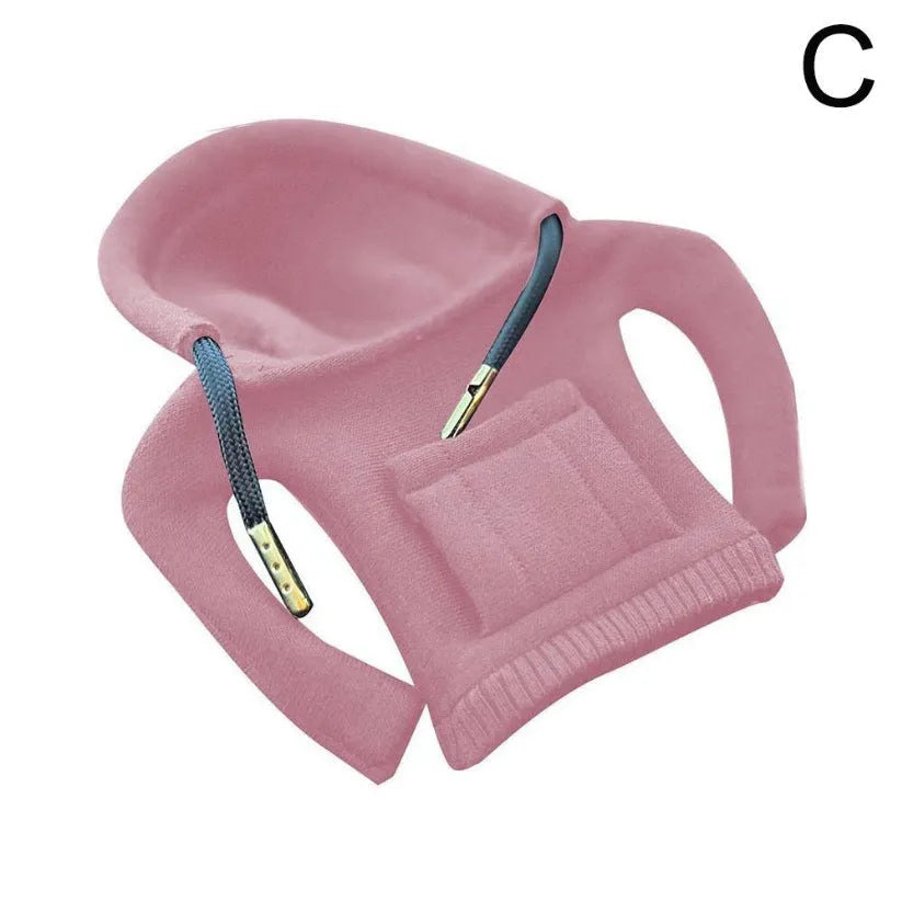 Cloth car gear shift knob cover in various colours showing 13x8cm dimensions