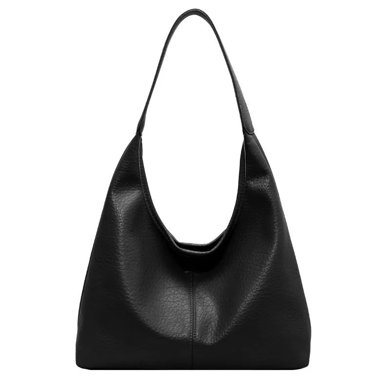 Two soft PU leather handbags in underarm Korean style with small wallet, available in multiple colours