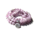 Natural stone angel echeveria bracelet in geometric shape with lotus detail on a white background.