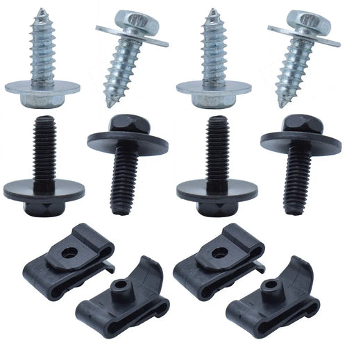50 black plastic push-type screw rivets for GM car bumper mudguard and splash cover trim fasteners
