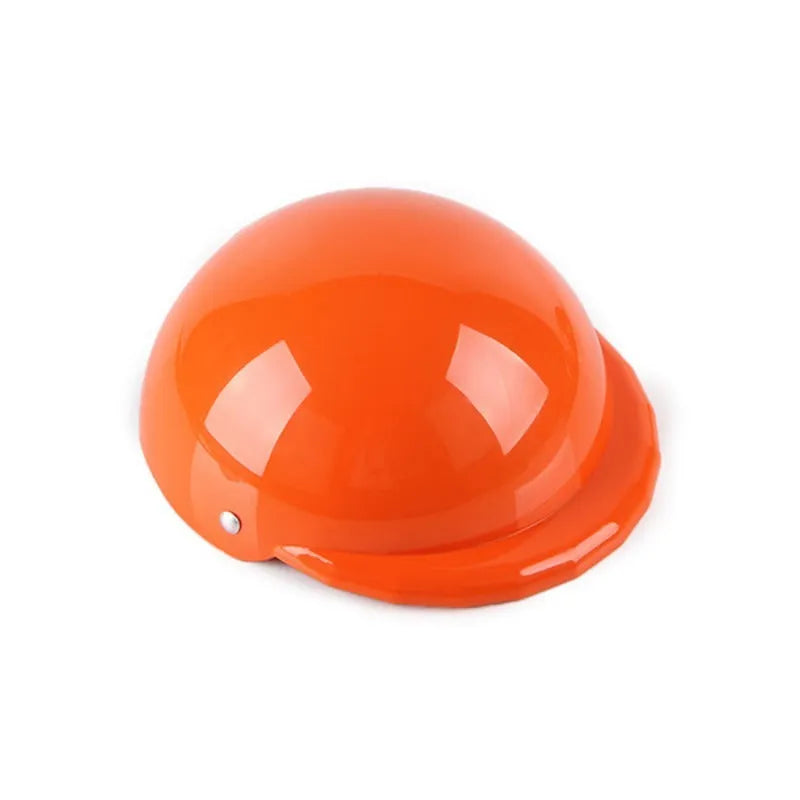 Plastic dog motorcycle helmet cap in pink colour showing Japanese Korean style design with size measurement