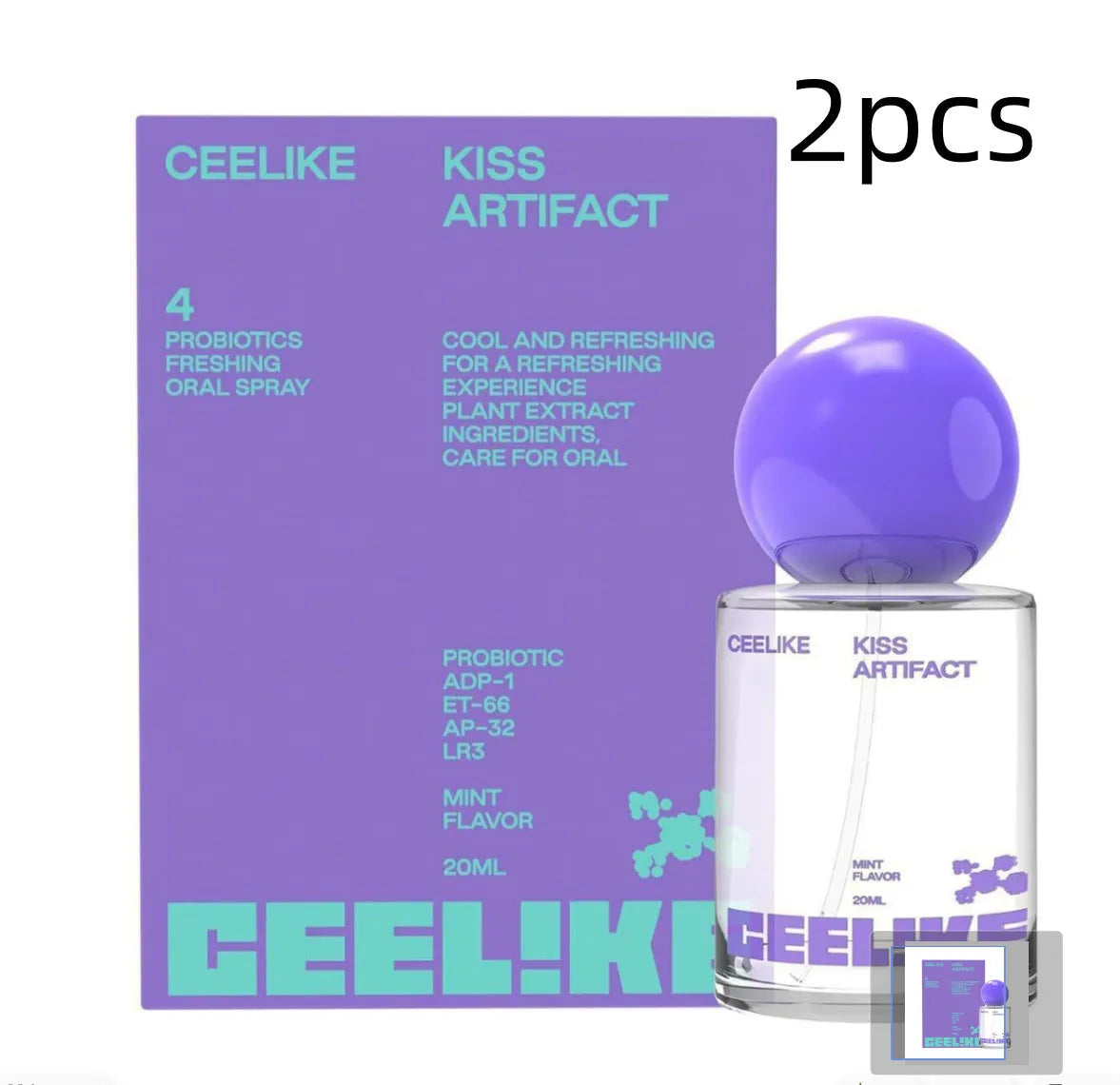 20ml probiotic oral care spray bottle for makeup tools cleaning measuring 4.7x4.7x10cm