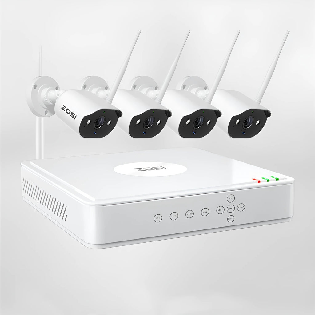 ZOSI 5MP POE security camera system with outdoor cameras and network video recorder