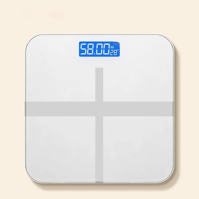 Household human body weighing scale in cross piano black finish with 26x26 cm platform