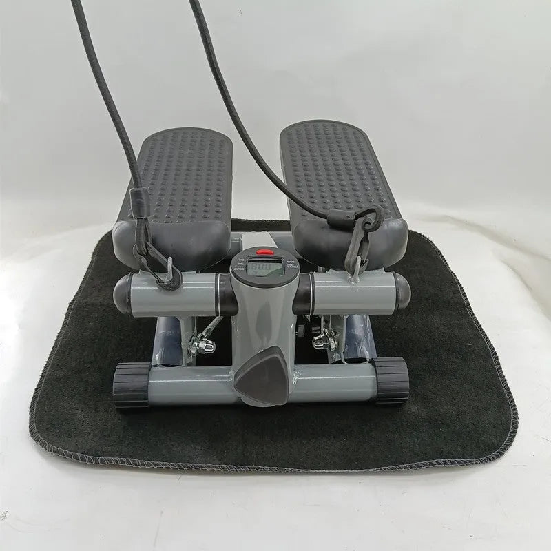 Silver grey hydraulic mini treadmill pedal machine for home waist slimming exercises