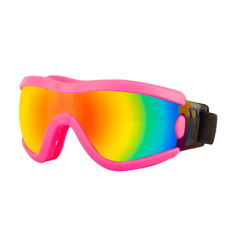 Pet dog sunglasses with PC frame in multiple colours and lens options for UV protection