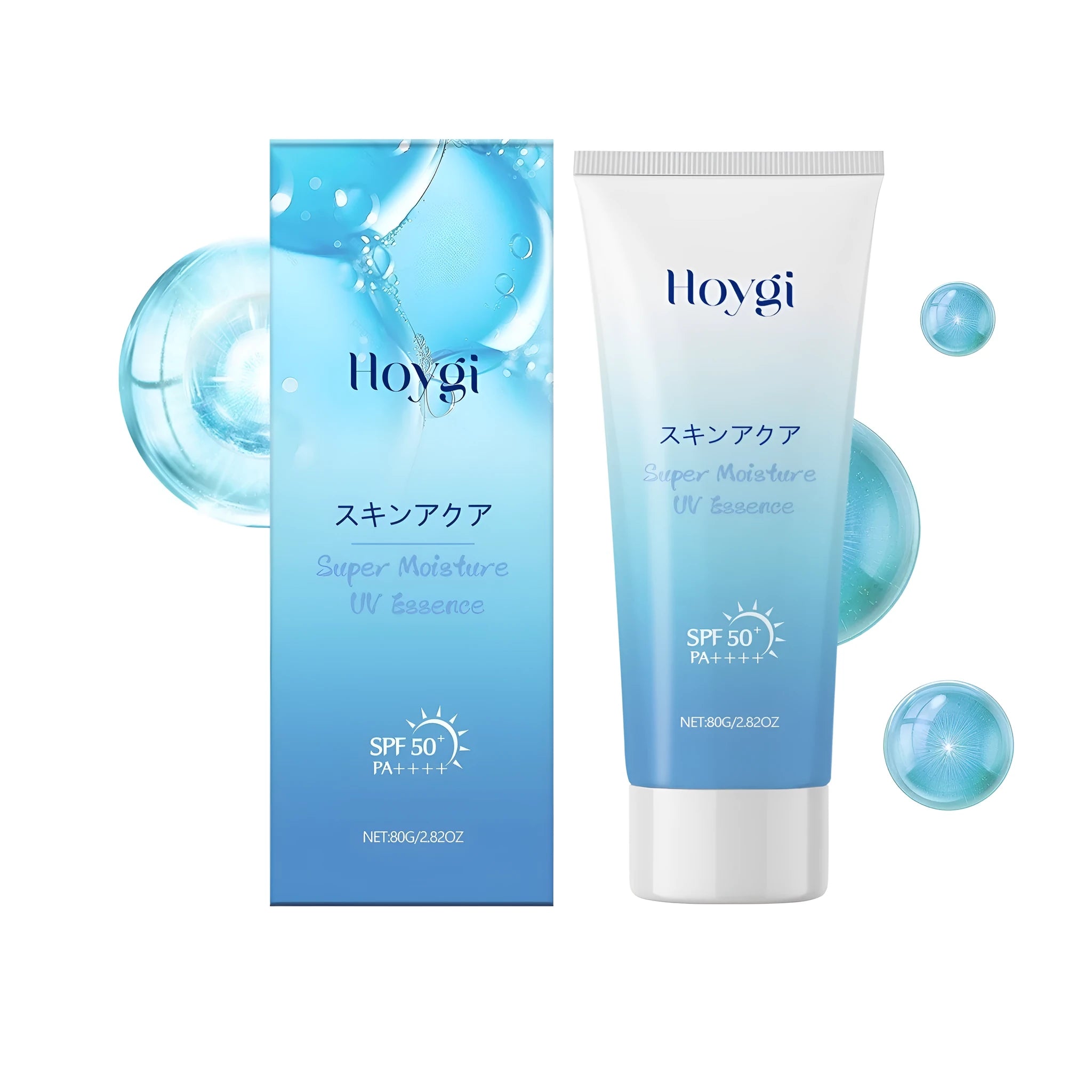 80g tube of hyaluronic acid sunscreen moisturiser with SPF protection.