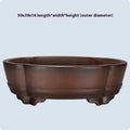 Large classic purple clay flower pot for plants or bonsai, shown from the side.