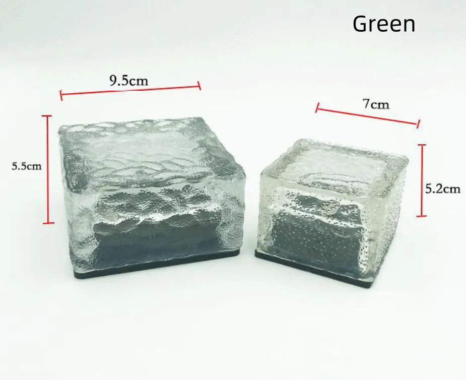 Solar LED floor tile light 10x10cm acrylic top aluminium frame garden path lighting warm white