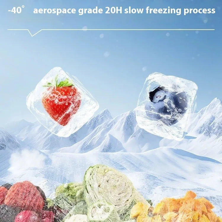Pet snacks freeze-dried mixed vegetables 50g pack for dogs and cats on a white background