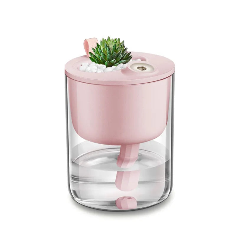 Desktop USB humidifier in green with 320ml capacity and 4-hour timer