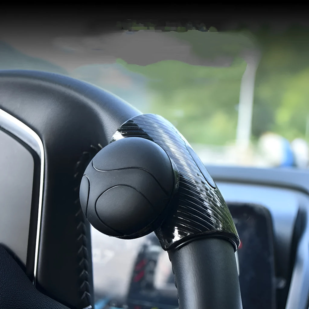 Silicone steering wheel assist ball with metal bearing for single-handed driving