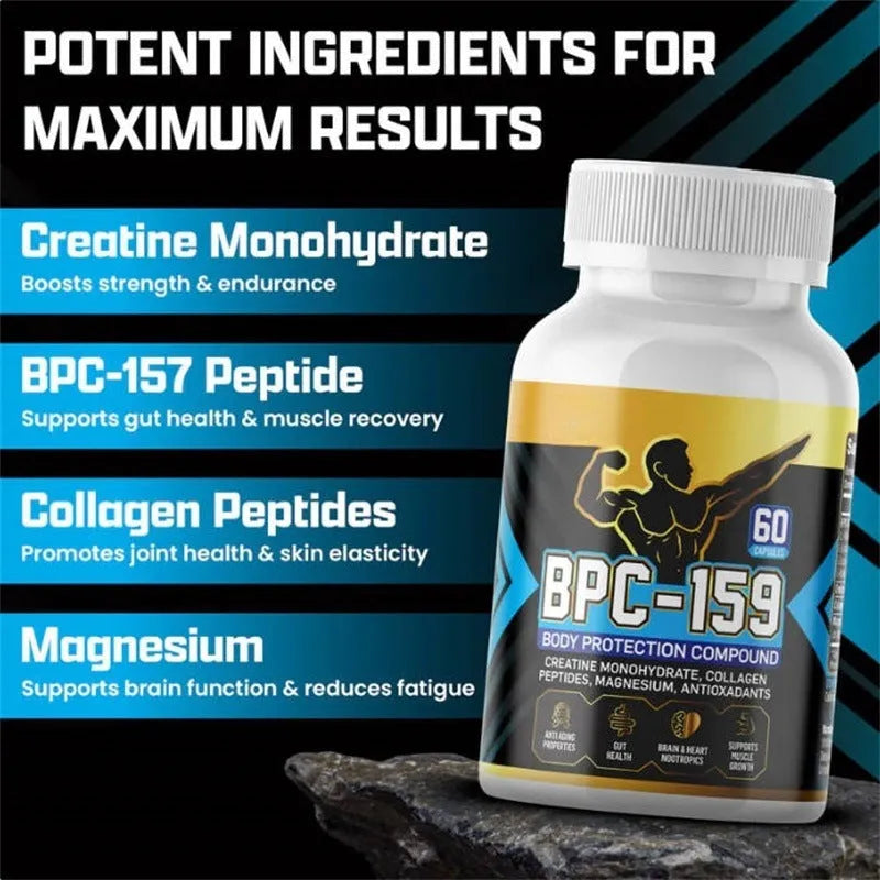 Body supplement energy capsule bottle with standard specifications suitable for any skin type