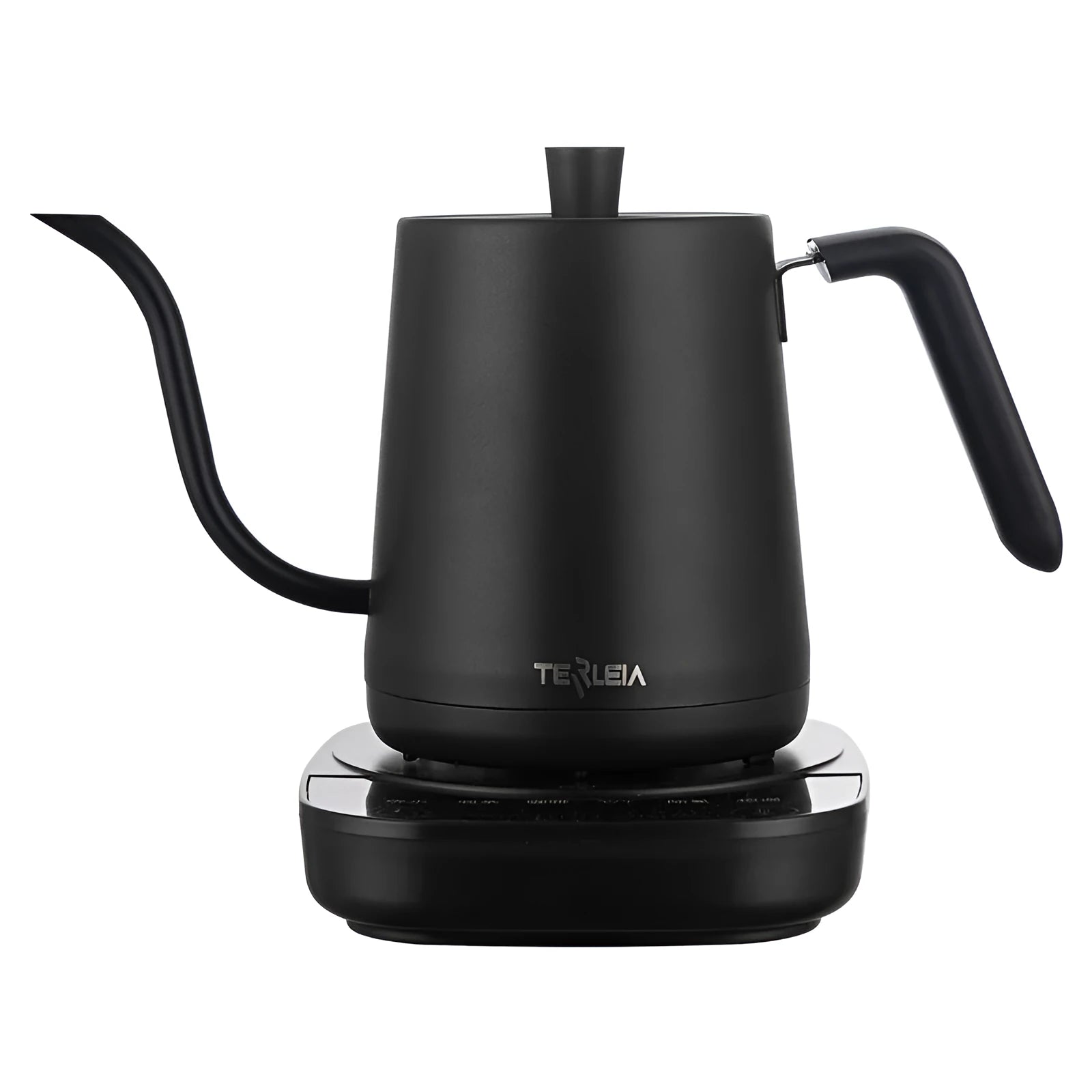 Slender mouth stainless steel electric kettle with heat preservation function for office use in black colour