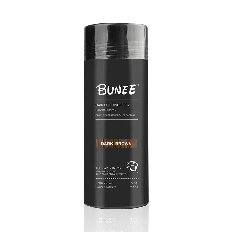 Boxed Dense Hair Fiber Powder Three-piece Set for thinning hair in ten colour shades.
