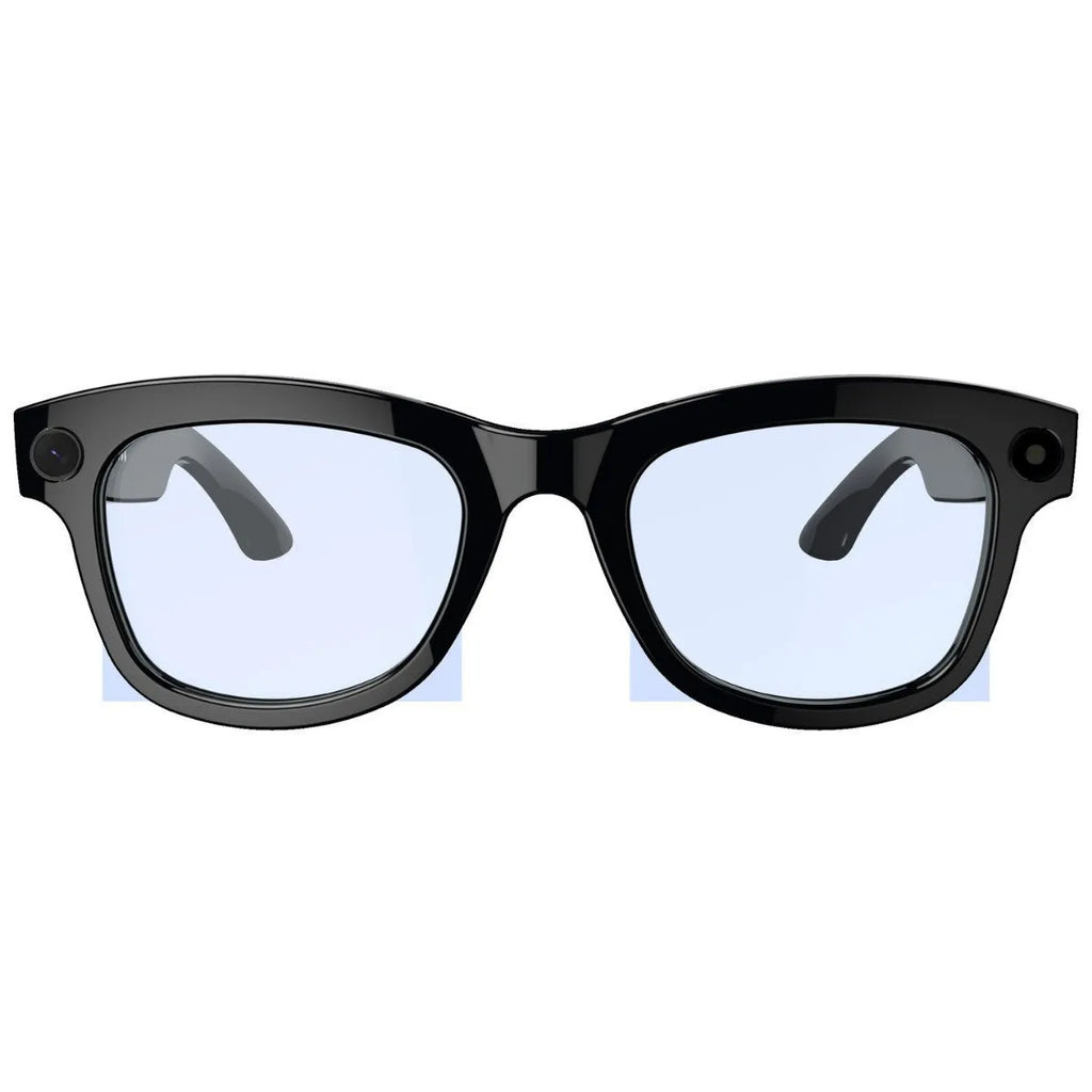 M01 HD camera AI translation smart glasses with black lenses on a head-mounted frame.
