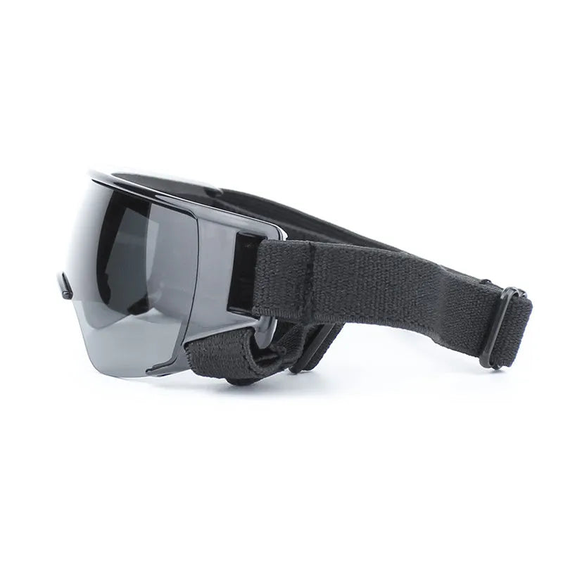 Dog sun-proof UV-proof goggles in black, blue, golden and pink with polycarbonate lenses and nylon ribbon strap