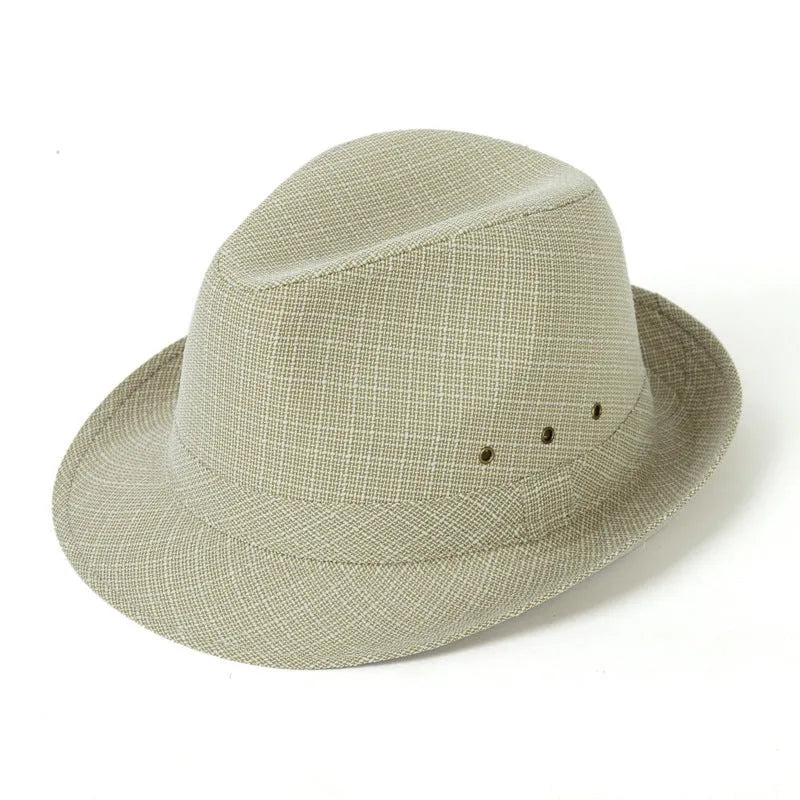Classic brown fedora hat for men on a stand, showing structured crown and brim.