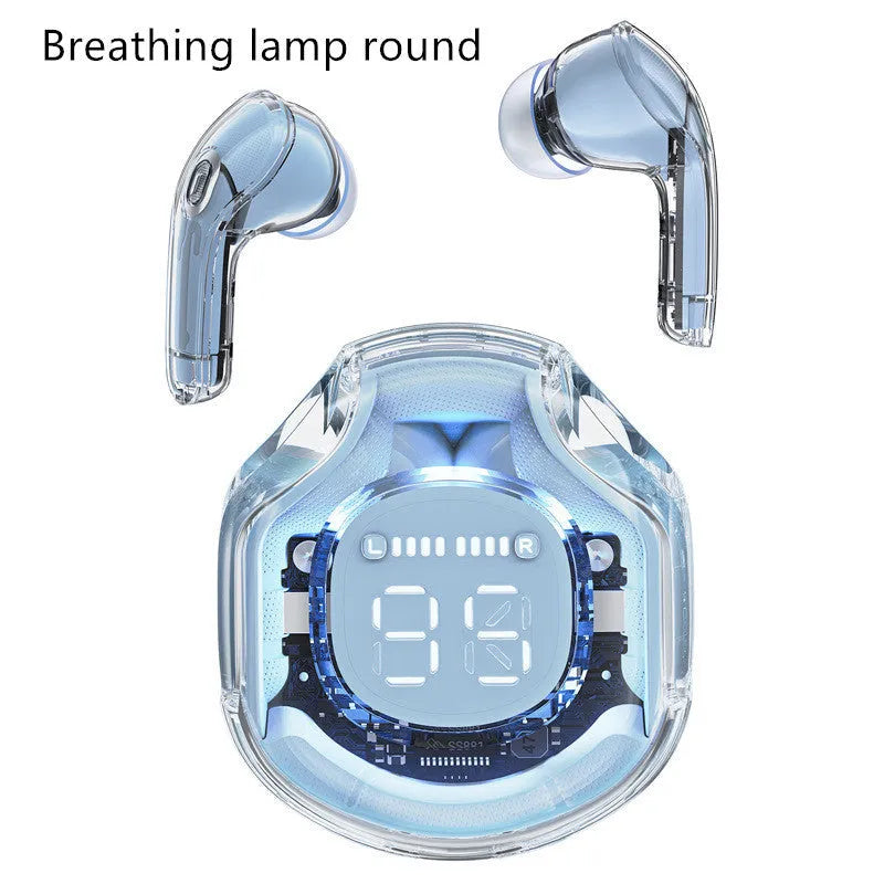Transparent wireless Bluetooth headset in multiple colours with in-ear design