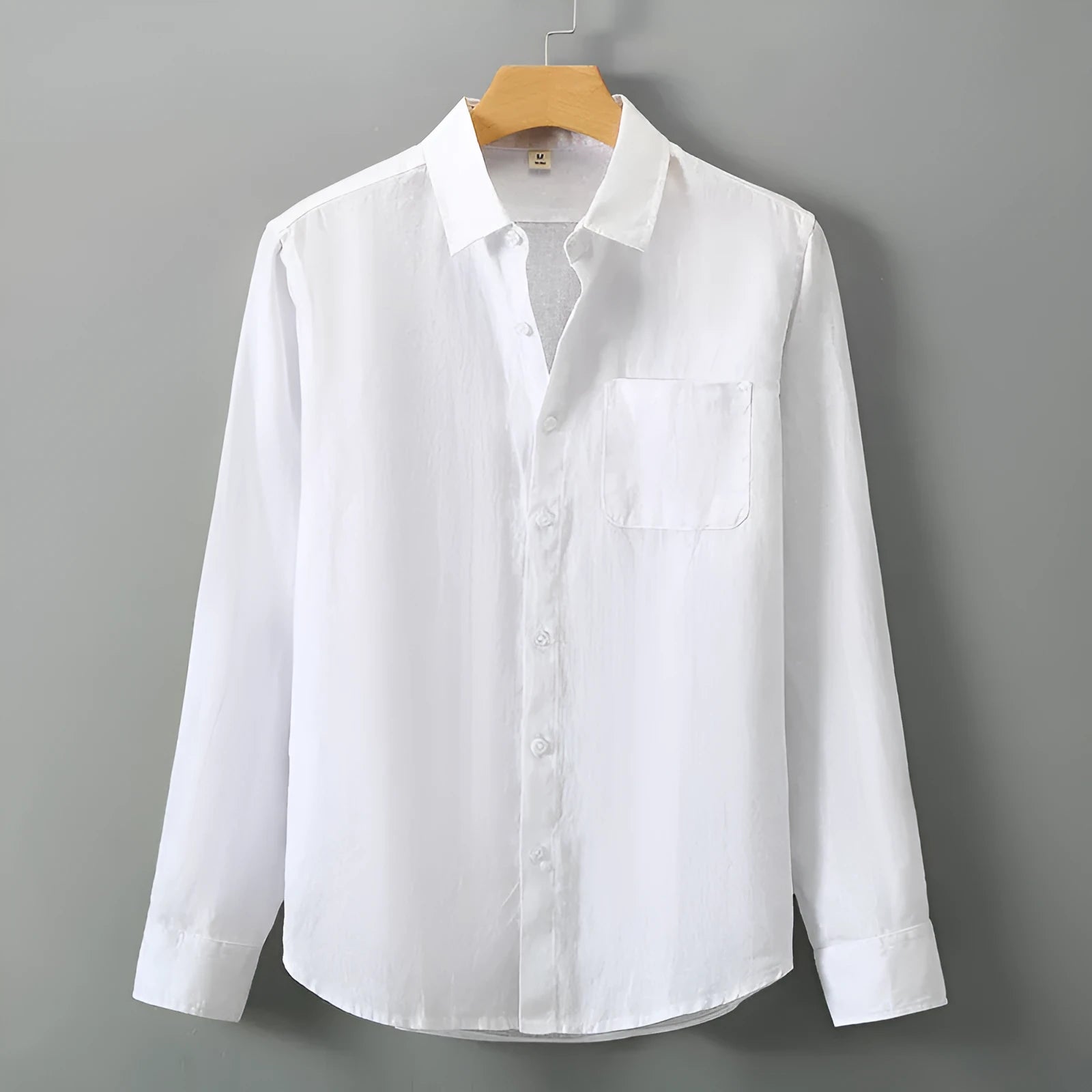 Linen long sleeve loose shirt in Chinese style cardigan design available in seven colours