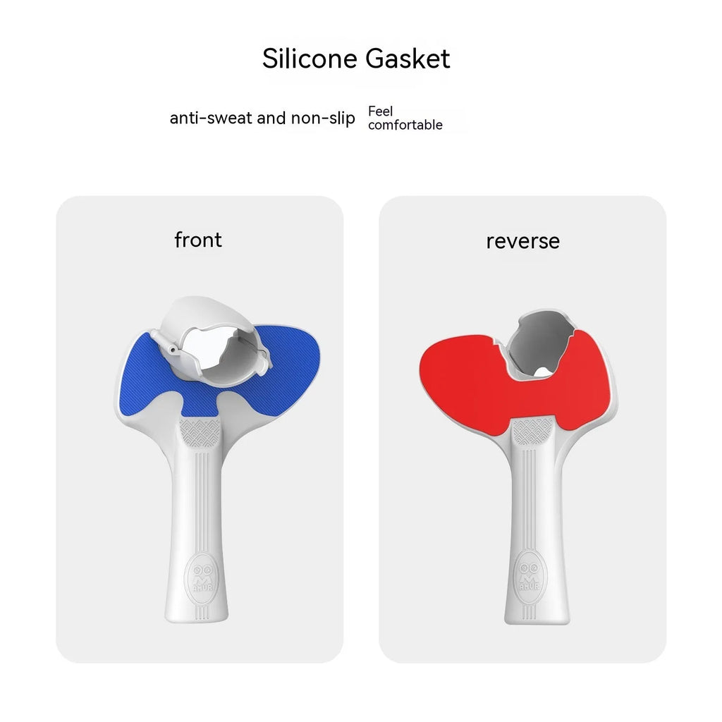 Red and blue silicone plastic hand grip for Pico 4 VR controller table tennis games