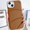 Silicone frosted phone case for Apple iPhone with liquid injection and internal flannel, in solid colours.