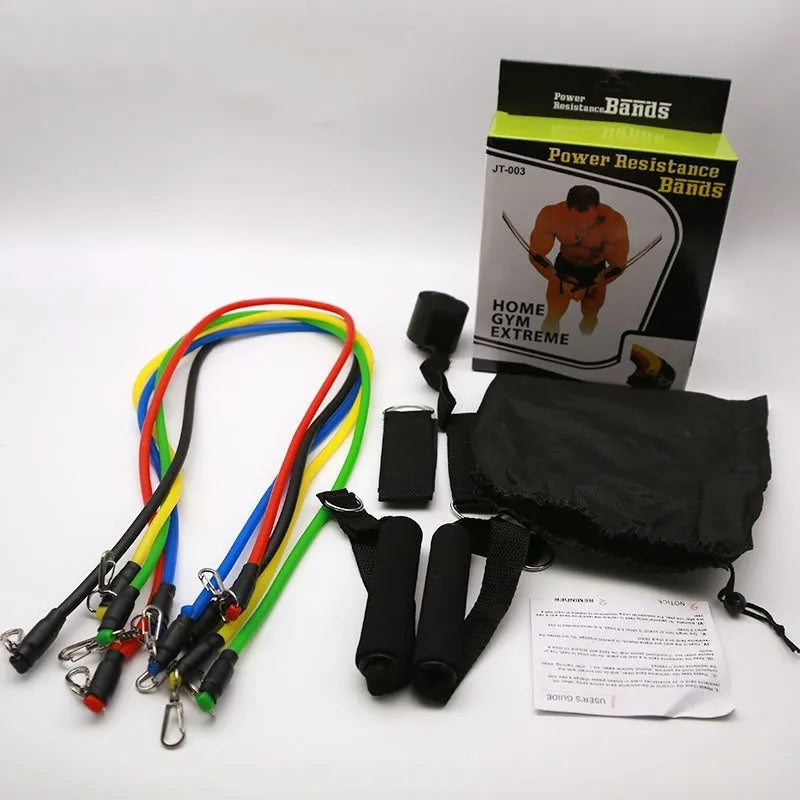 Door sports pulling rope set with big and small hook options in ABS material for home fitness training