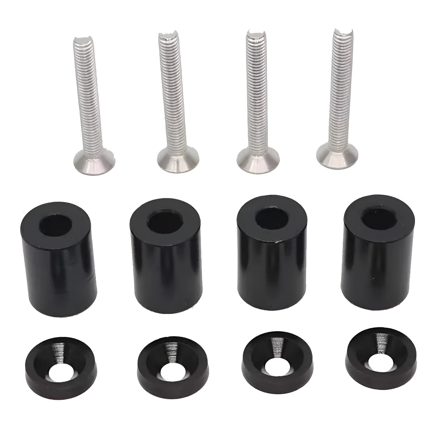 Aluminium machine cover pad height sheet with screws, nuts and washers for vehicle modifications