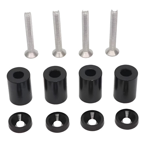 Aluminium machine cover pad height sheet with screws, nuts and washers for vehicle modifications