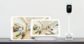 White transparent smart baby monitor with 1080p HD, infrared night vision and 150-degree ultra wide angle