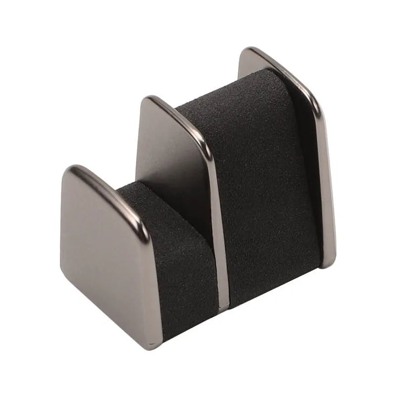 Car dashboard sunglasses clip in four colours: black, grey, green, and red.