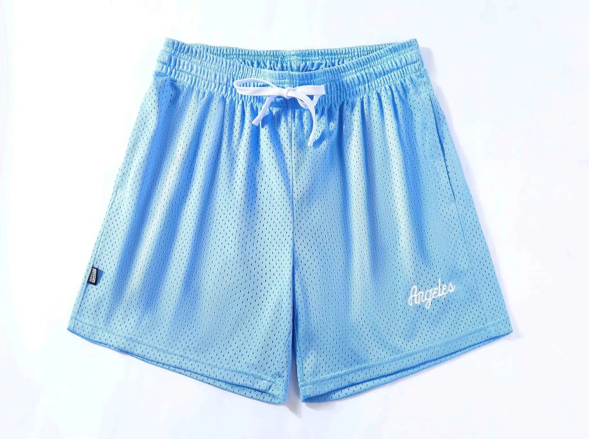 Men's double-layer mesh shorts in various colours for summer sports and leisure wear