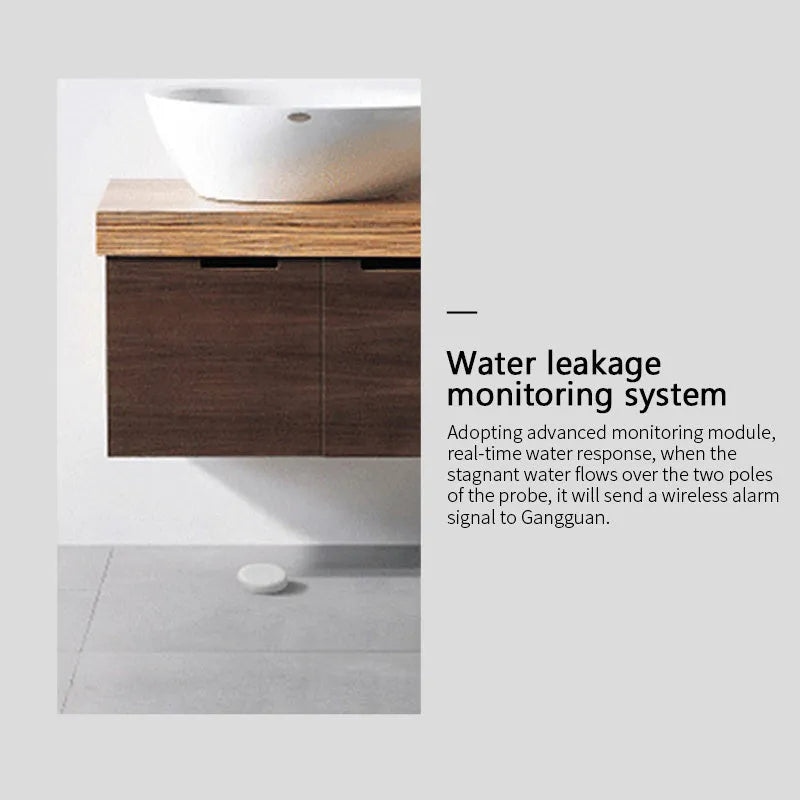 Zigbee wireless water sensor with compact PC casing for smart home flood detection