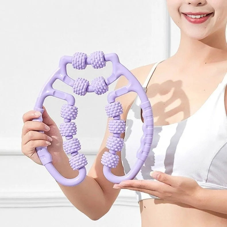 Ring clip leg massager roller for muscle relaxation in multiple colour options