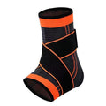 Thin summer sports ankle protector for tennis in black with elastic fabric, adult size