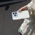 Simple solid colour jelly TPU phone case for iPhone 11 to 16 Pro Max in blue
