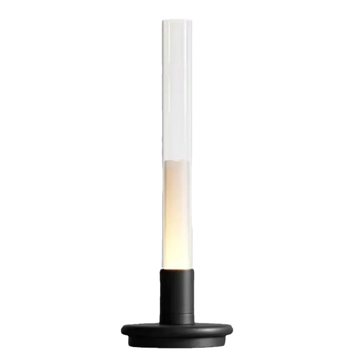 Creative candlelight table lamp, Nordic style black finish, with tricolor and warm light options for desktop night light